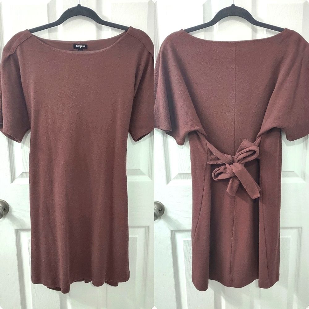 Express Lavender Lilac Textured T Shirt Dress Size M